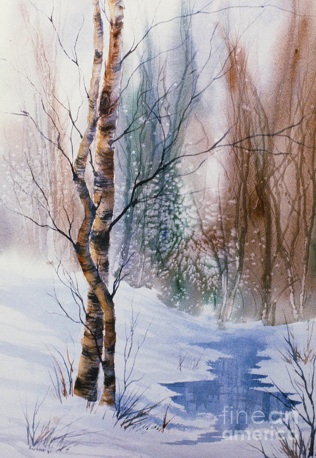 Winter Painting - The Lovers by Teresa Ascone