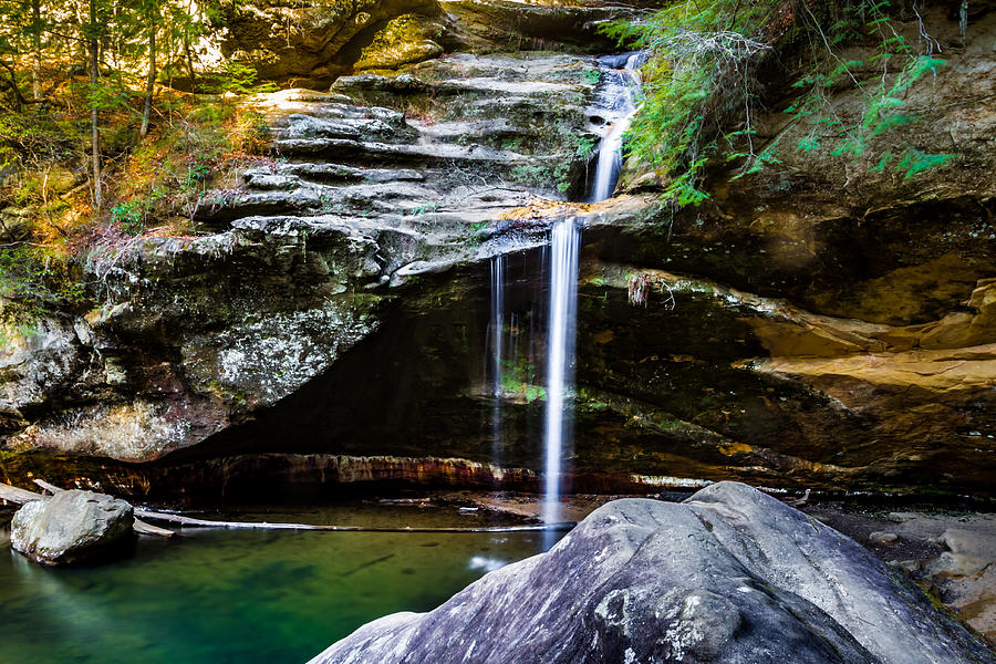 The Lower Falls at Hocking Hills State Park Photograph by Ron Pate