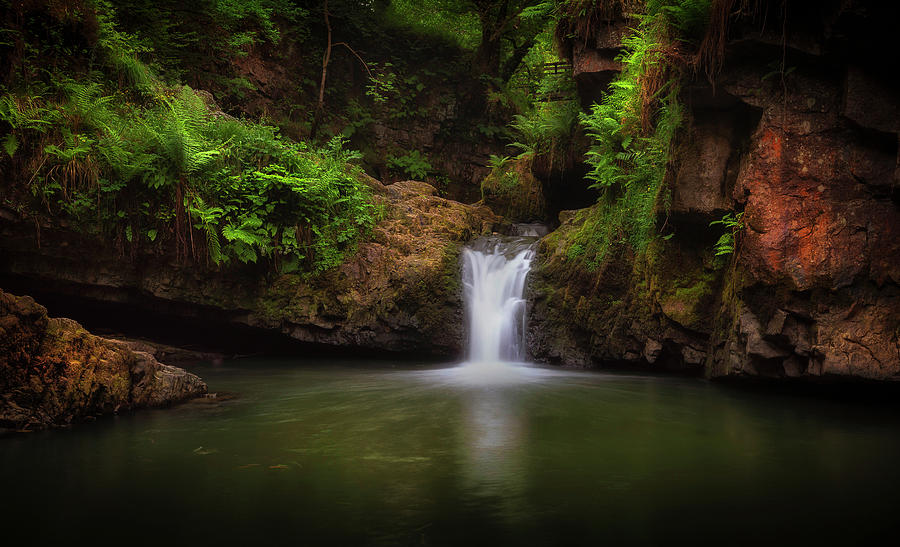 Waterfall Photograph - The Lower Sychryd Cascades by Leighton Collins