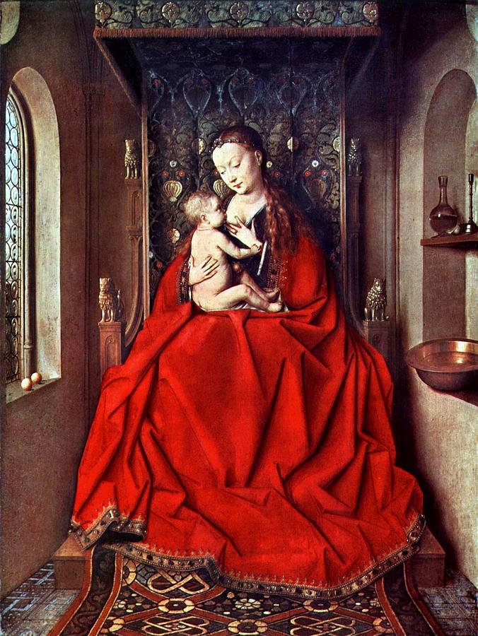 Vintage Painting - The Lucca Madonna by Mountain Dreams
