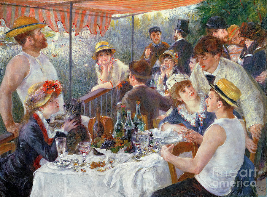 The Painting - The Luncheon of the Boating Party by Pierre Auguste Renoir