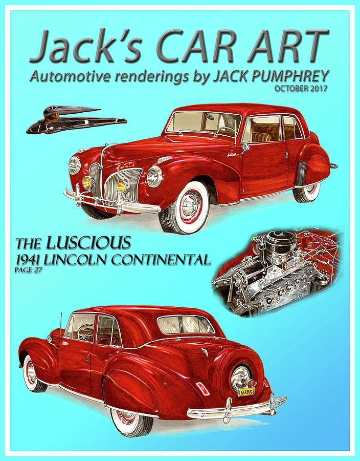 The Luscious 1941 Lincoln Painting by Jack Pumphrey