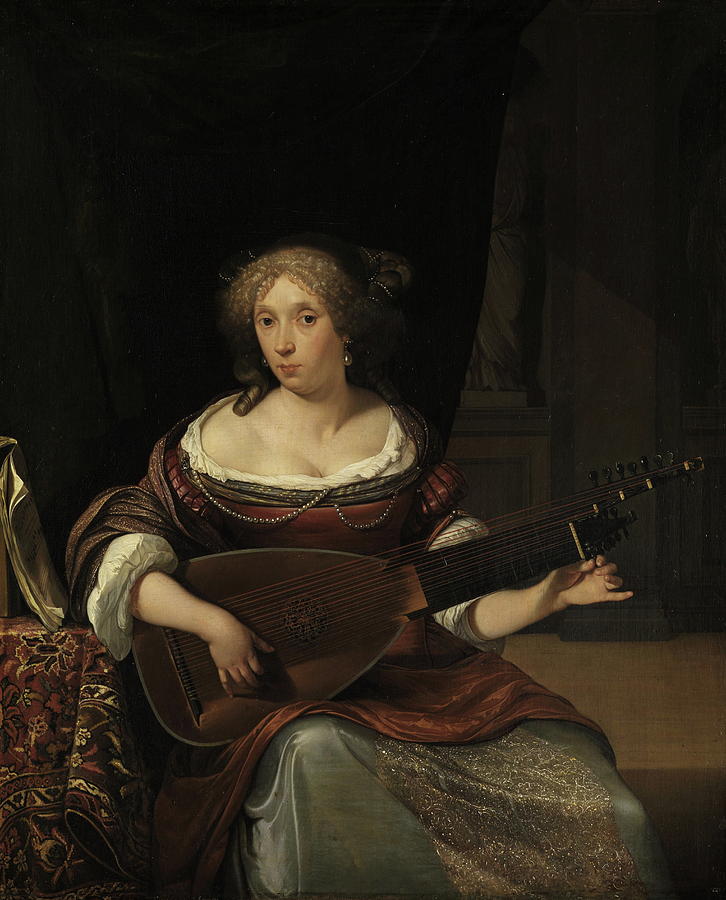 The Lute Player Painting by Aert van der Neer