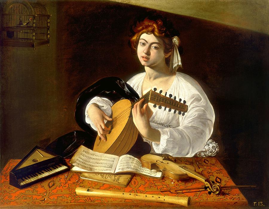 The Lute Player Caravaggio Painting by Celestial Images