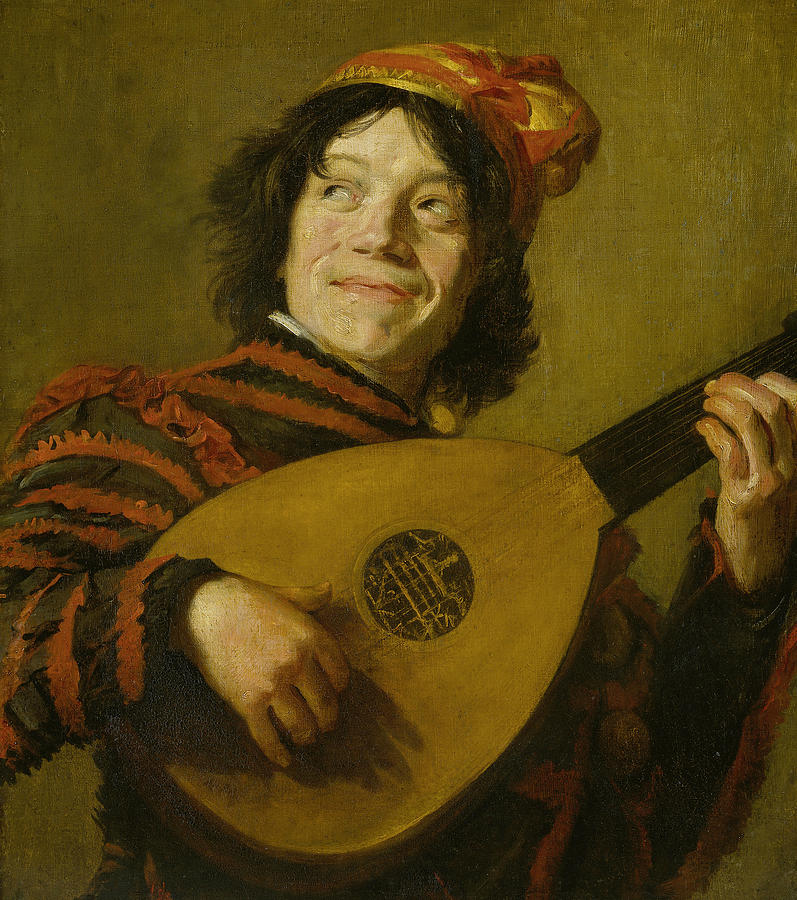 Frans Hals Painting - The Lute Player by Frans Hals