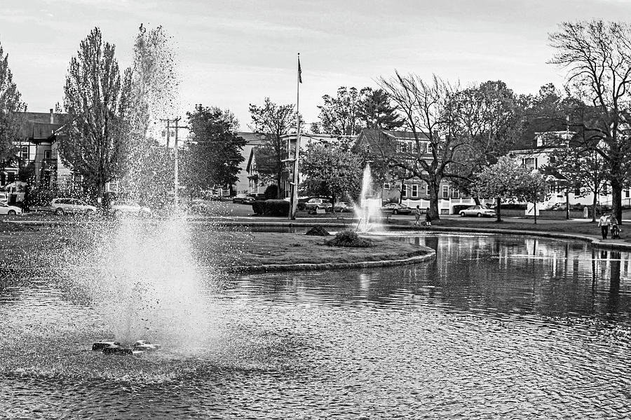 The Lynn Goldfish Pond Lynn MA Black and White Photograph by Toby McGuire
