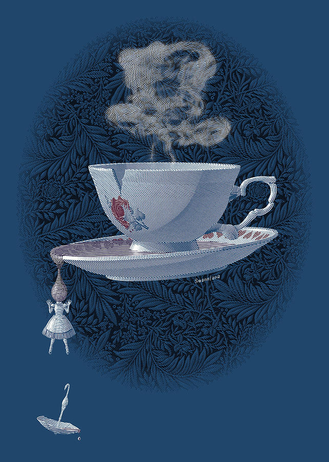 The Mad Teacup - Royal Drawing by Swann Smith