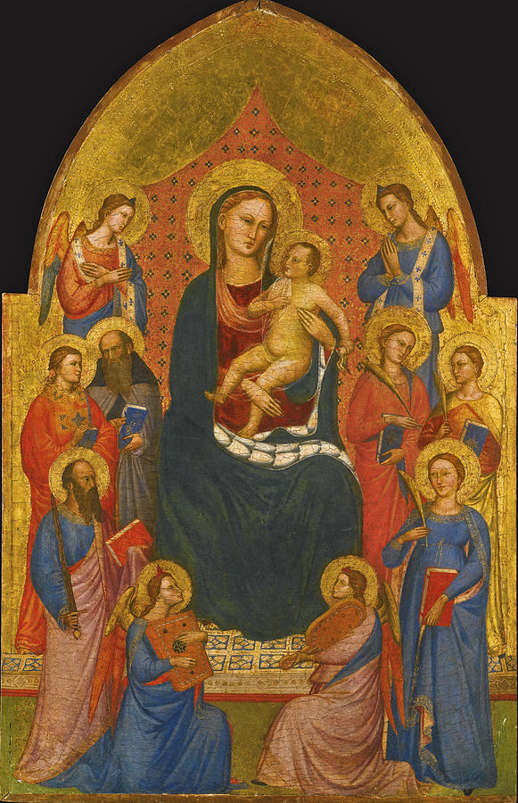 The Madonna and Child with Saints Painting by Niccolo di Pietro Gerini