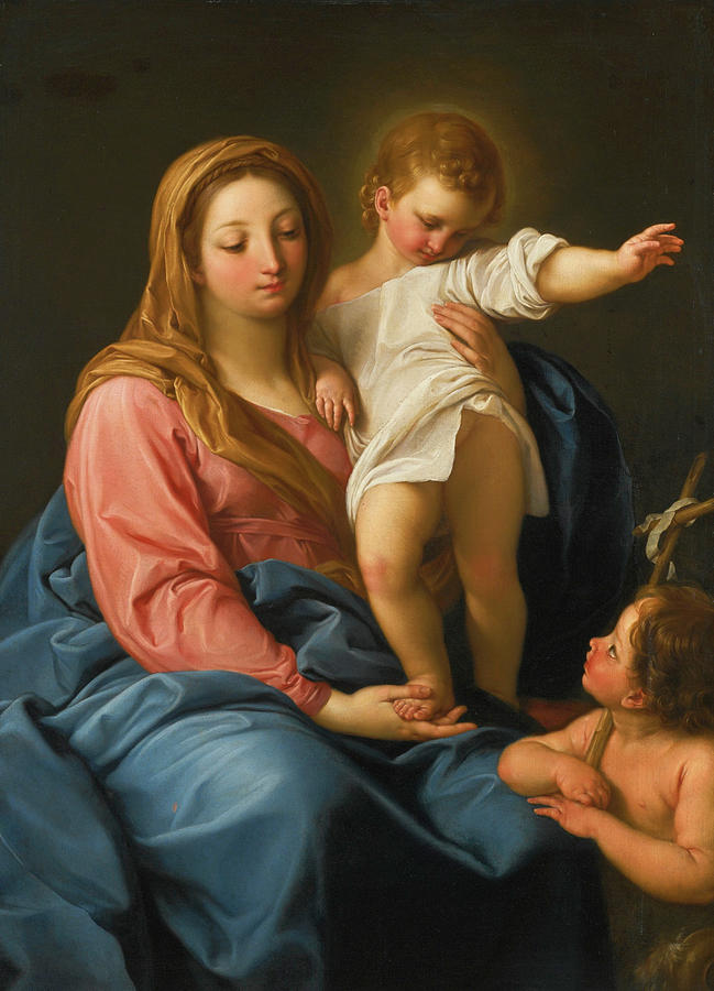 The Madonna And Child With The Infant Saint John The Baptist Painting ...