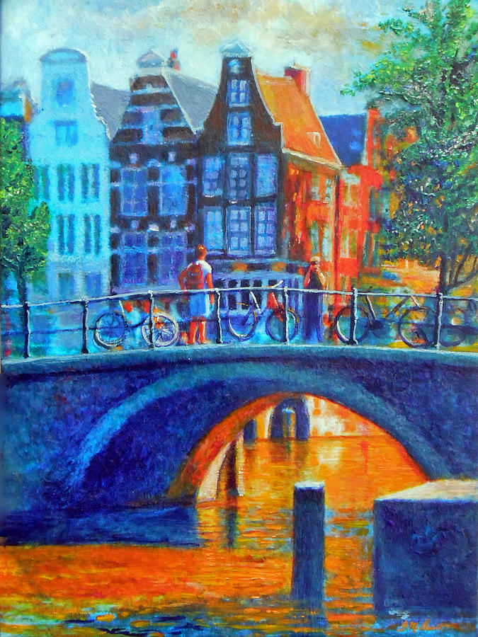 Sunset Painting - The Magic of Amsterdam by Michael Durst