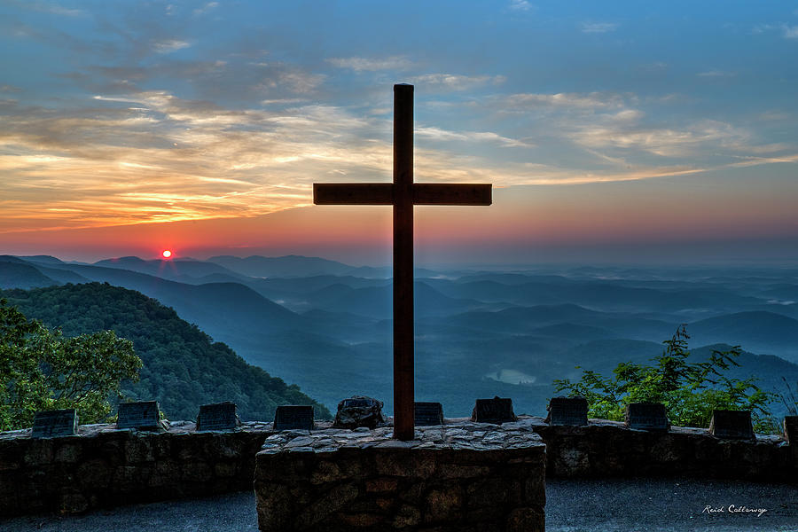 The Magnificent Cross Pretty Place Chapel Greenville SC Great Smoky Mountains Art Photograph by Reid Callaway