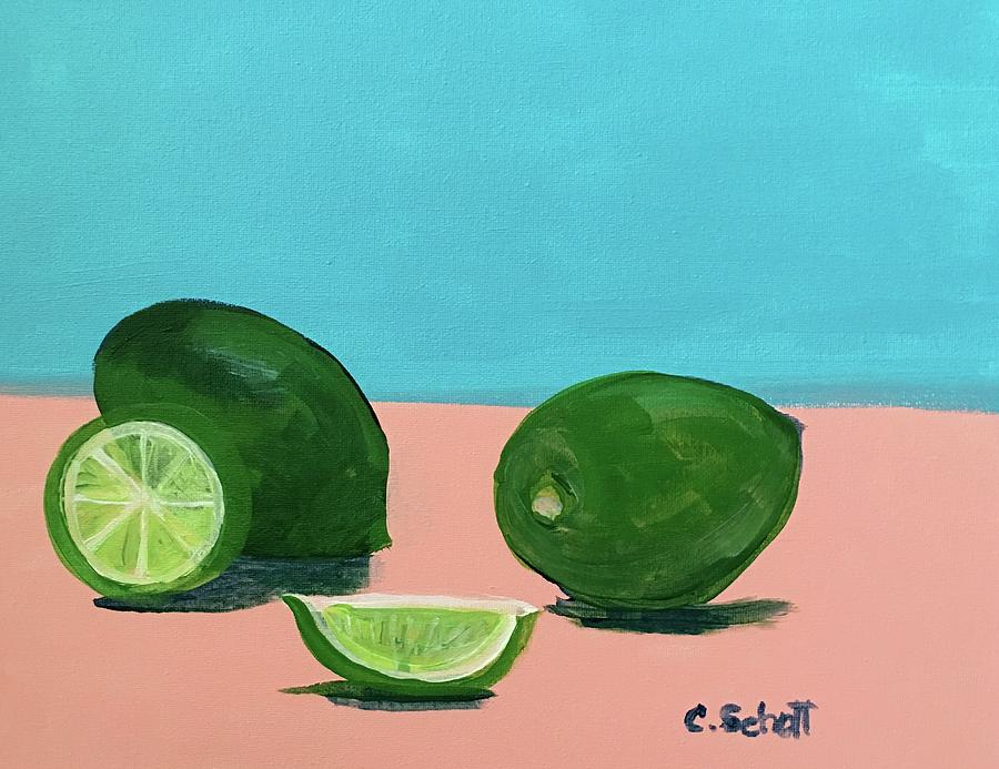 The  Magnificent Fruit From The Lime Tree II Painting by Christina Schott