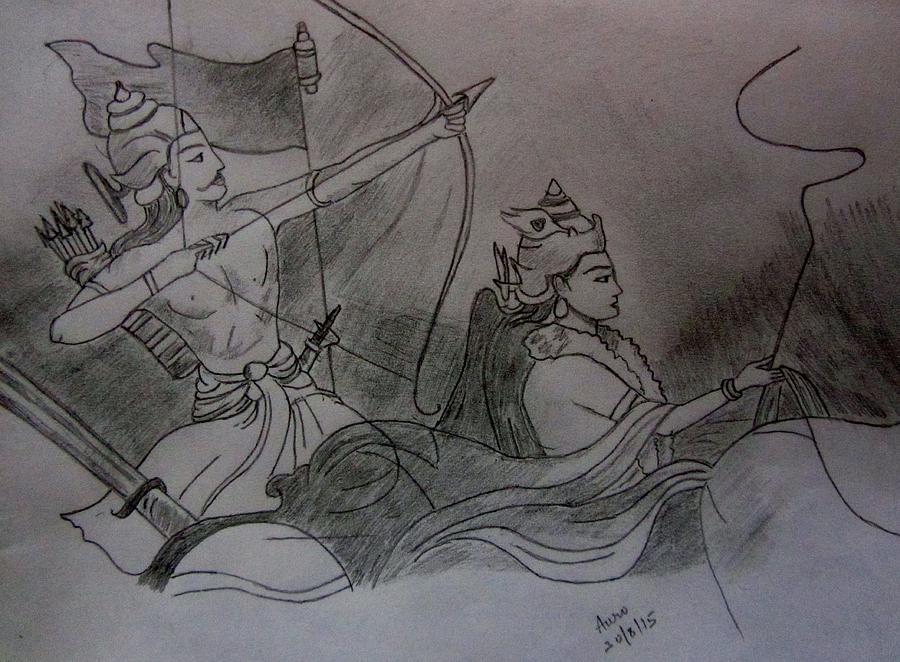 Mahabharata sketchesdrawings  Puskar Paintings
