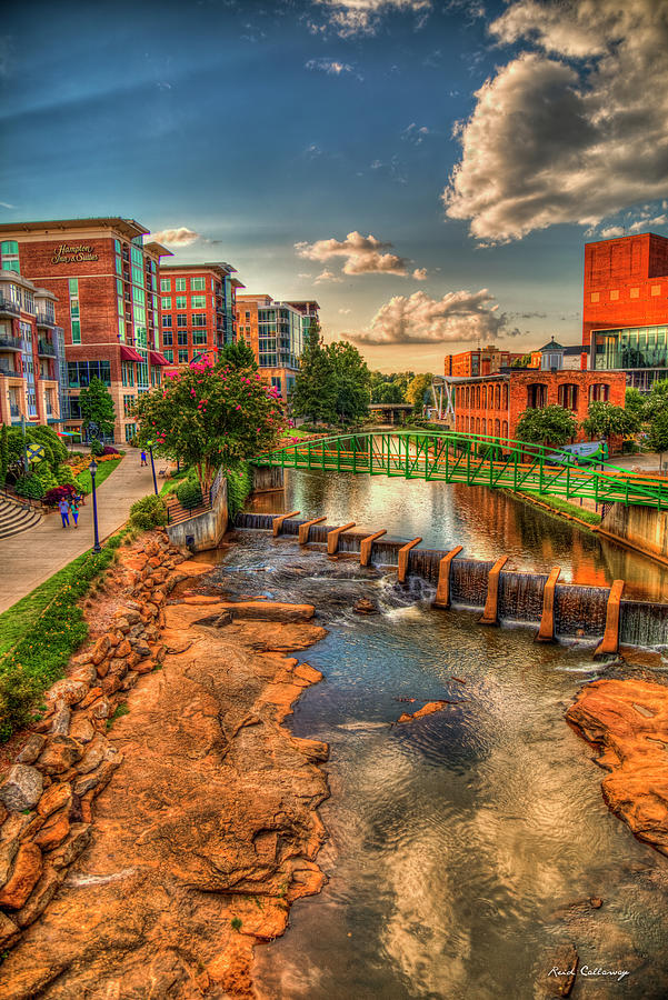 The Main Attraction 2 Reedy River Downtown  Greenville South Carolina Art Photograph by Reid Callaway