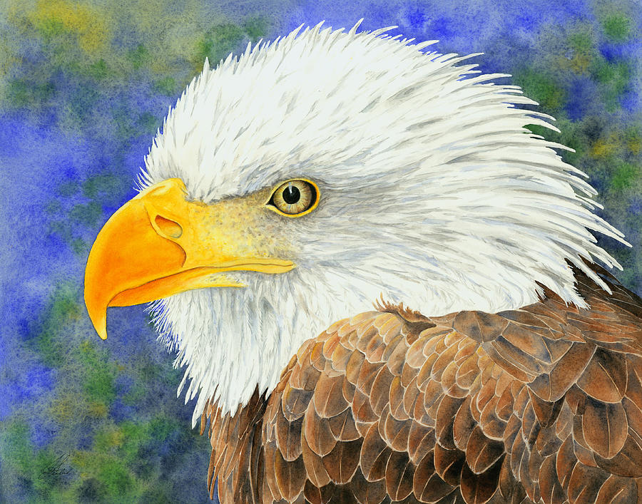 The majestic Bald Eagle Painting by Julie Senf