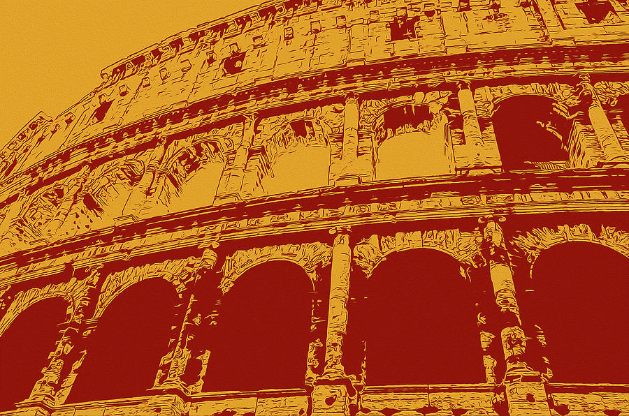 The Majestic Colosseum of Rome Painting by AM FineArtPrints
