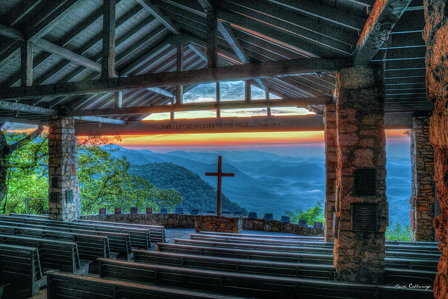 The Majestic View Pretty Place Chapel Great Smoky Mountains Art Photograph by Reid Callaway