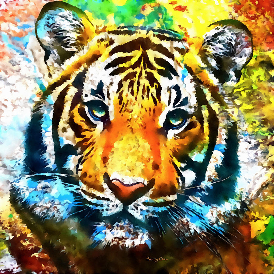 The Malayan Tiger Mixed Media by Stacey Chiew - Fine Art America