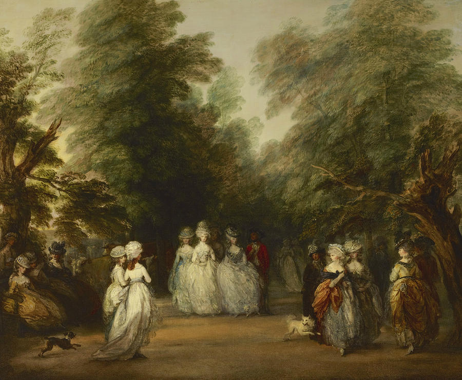 The Mall in St. Jamess Park Painting by Thomas Gainsborough