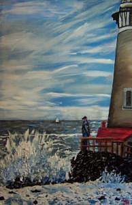 The Man And The Sea Painting by Ira Stark The Man And The Sea Painting by Ira Stark