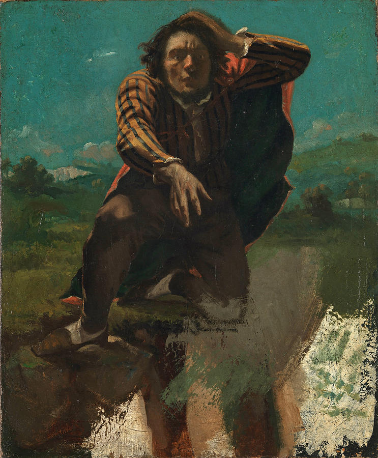 The Man Made Mad with Fear Painting by Gustave Courbet