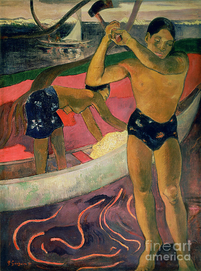 Paul Gauguin Painting - The Man with an Axe by Paul Gauguin