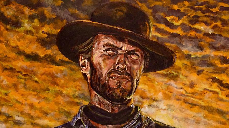 Clint Eastwood Painting - The Man With No Name  by Joel Tesch