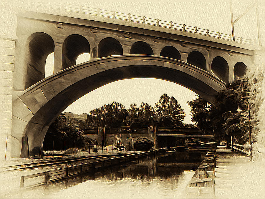 The Manayunk Bridge and Canal Photograph by Bill Cannon