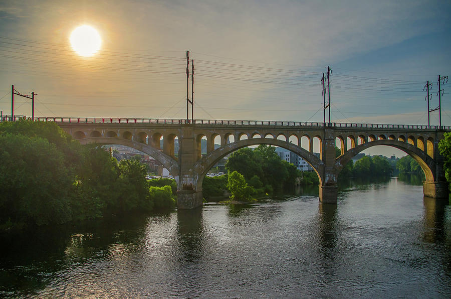 The Manayunk Bridge at Sunrise Photograph by Bill Cannon