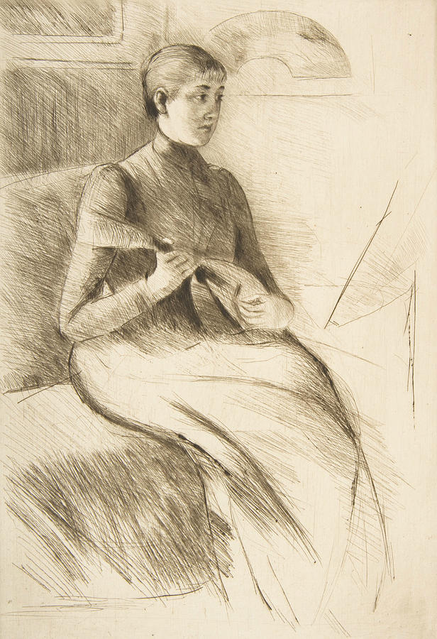 The Mandolin Player Relief by Mary Cassatt