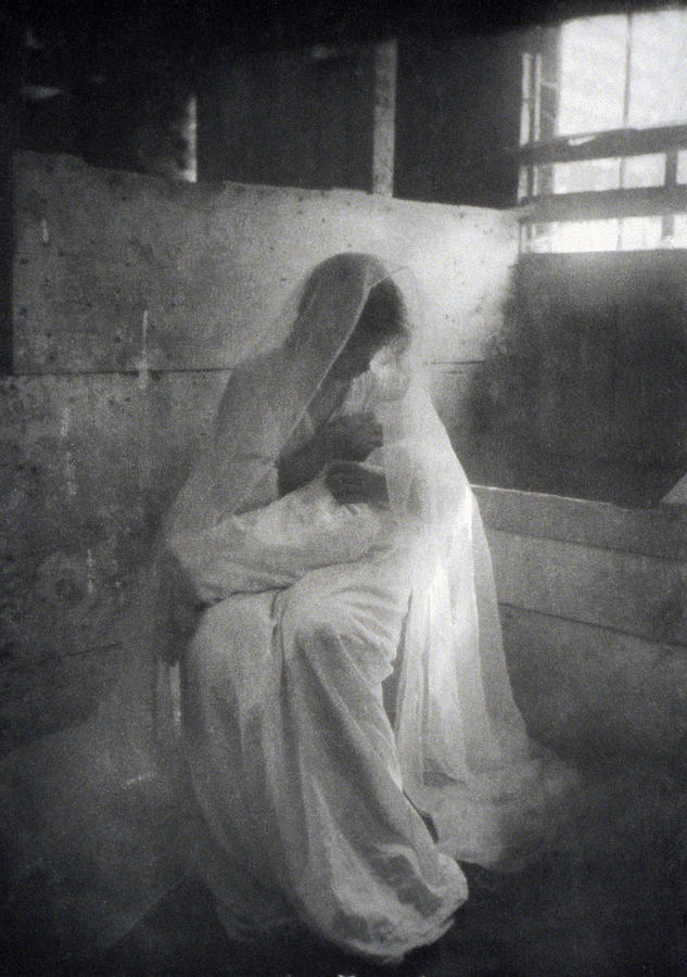 Black And White Photograph - The Manger, By Gertrude Kasebier, Shows by Everett