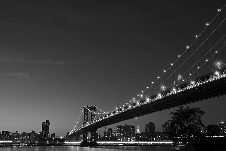 The Manhattan Bridge New York City Black and White Photograph by Toby McGuire