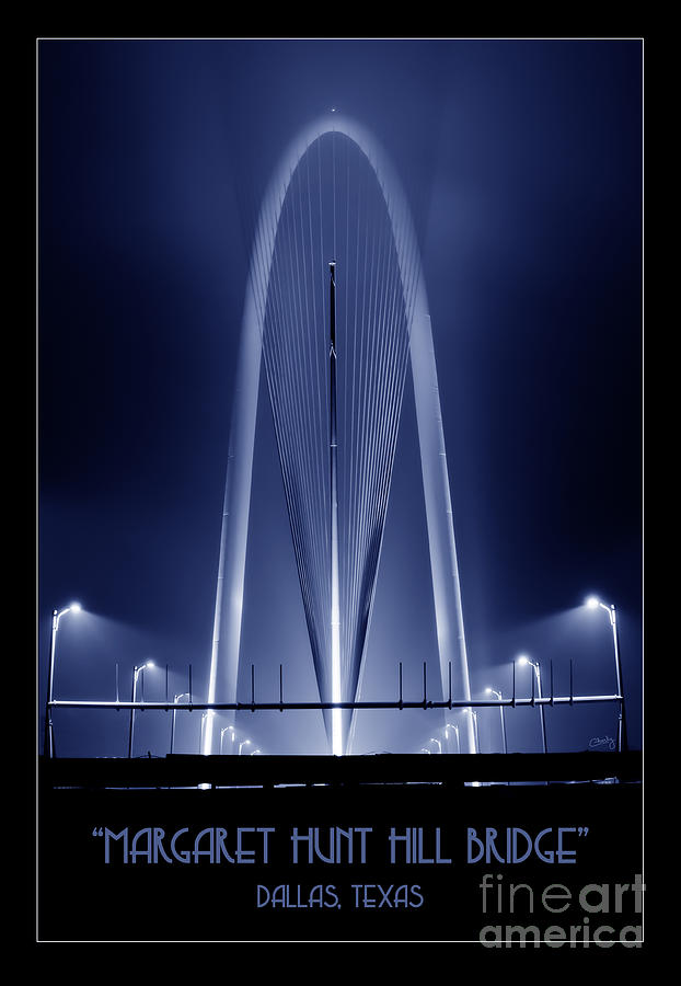 The Margaret Hunt Hill Bridge in Blue Photograph by Imagery by Charly