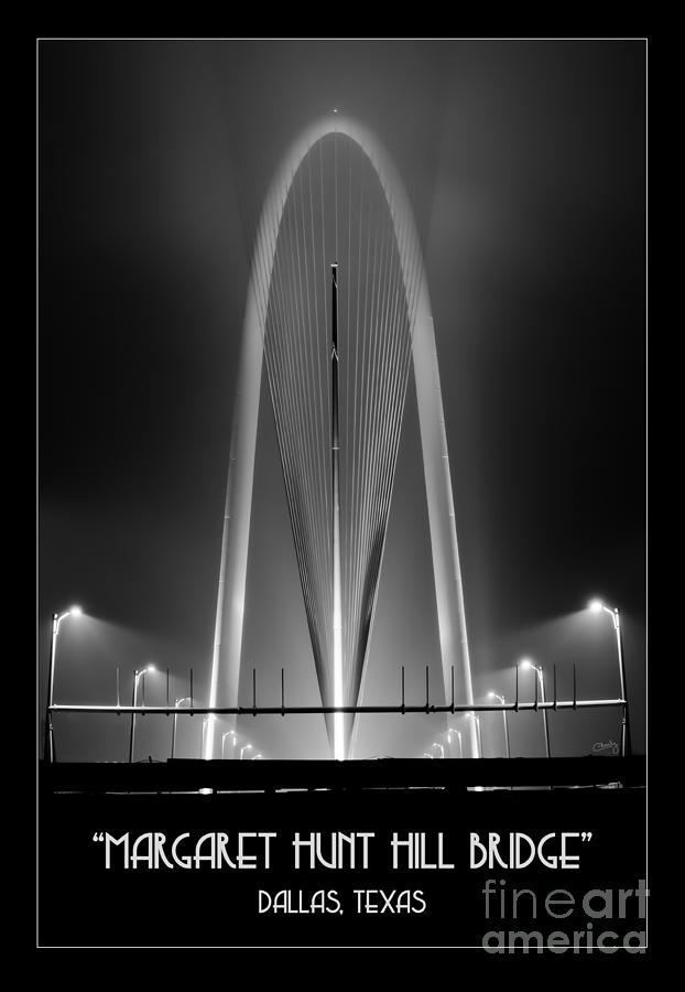 The Margaret Hunt Hill Bridge in BW Photograph by Imagery by Charly