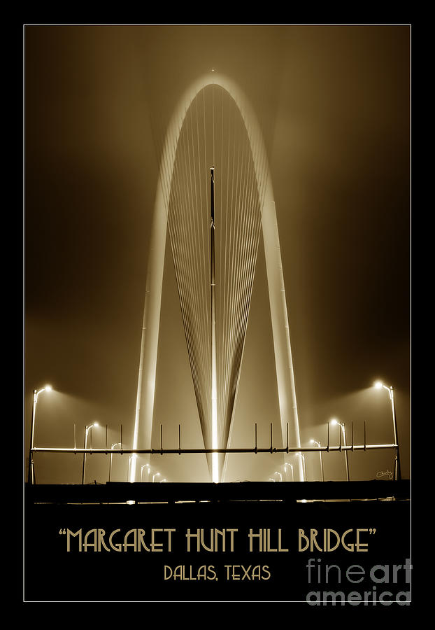 The Margaret Hunt Hill Bridge in Gold Photograph by Imagery by Charly