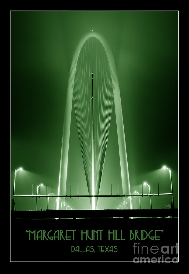 The Margaret Hunt Hill Bridge in Green Photograph by Imagery by Charly