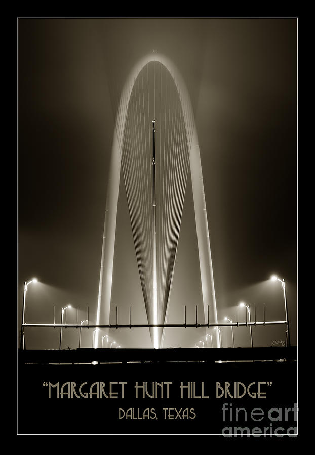 The Margaret Hunt Hill Bridge in Sepia Photograph by Imagery by Charly