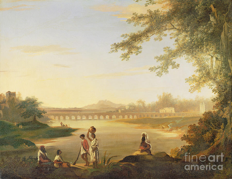 Bridge Painting - The Marmalong Bridge by William Hodges