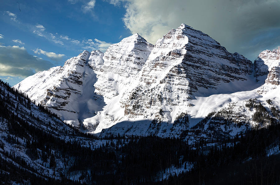 These Twin Peaks outside Aspen are called the Maroon Bells  Photograph by Carol M Highsmith