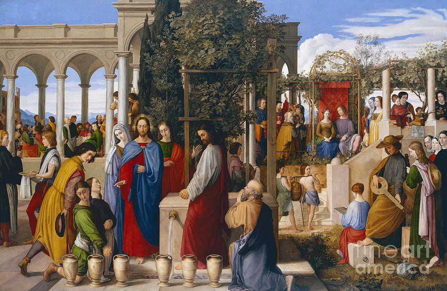 Wine Painting - The Marriage at Cana by Julius Schnorr von Carolsfeld