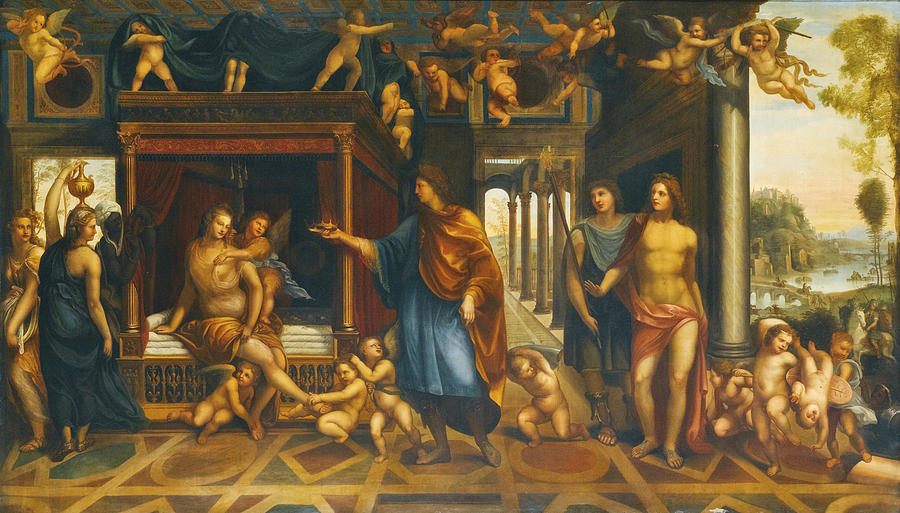 The Marriage of Alexander and Roxana Painting by After Sodoma