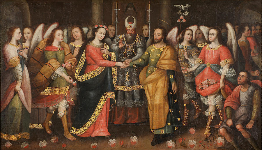 The Marriage of the Virgin Painting by Cuzco School