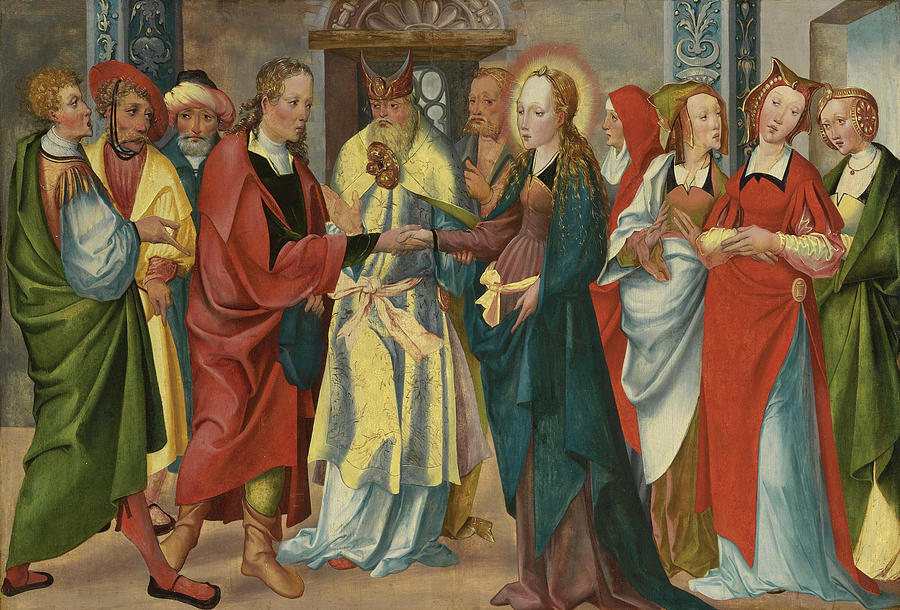 The Marriage of the Virgin Painting by South German School