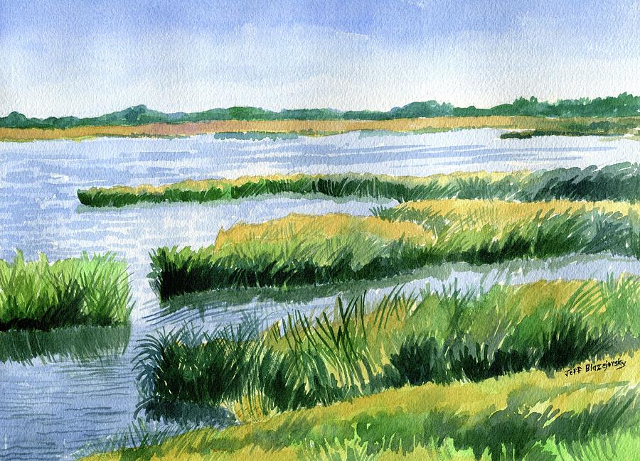 The marsh Painting by Jeff Blazejovsky