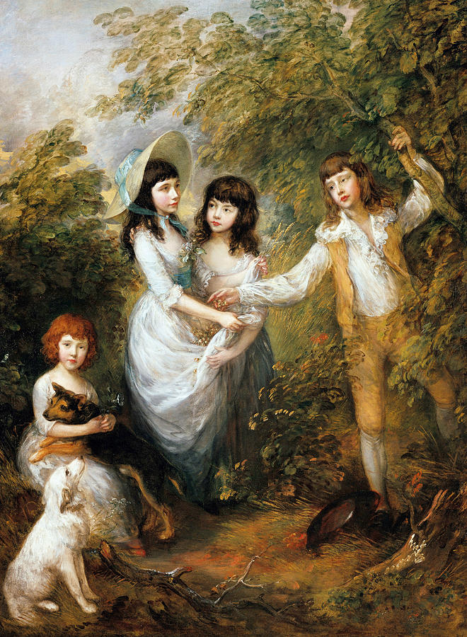 The Marsham Children Painting by Thomas Gainsborough