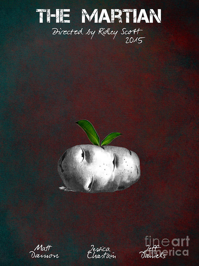 The Martian by Ridley Scott film poster Digital Art by Justyna Jaszke JBJart