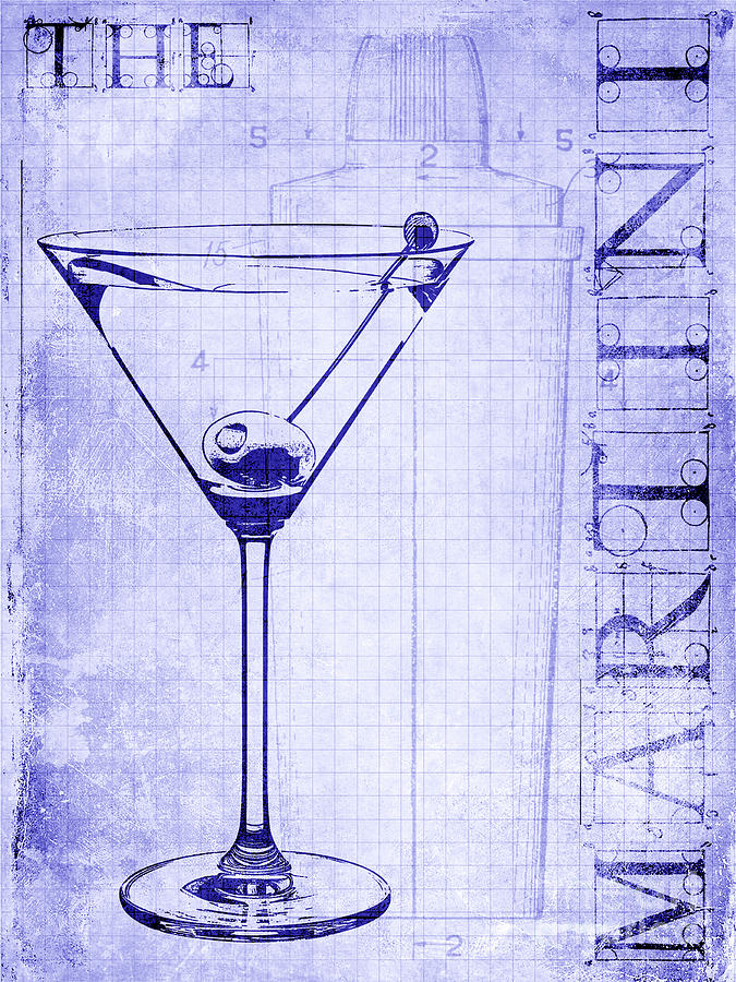 Martini Photograph - The Martini Blueprint by Jon Neidert