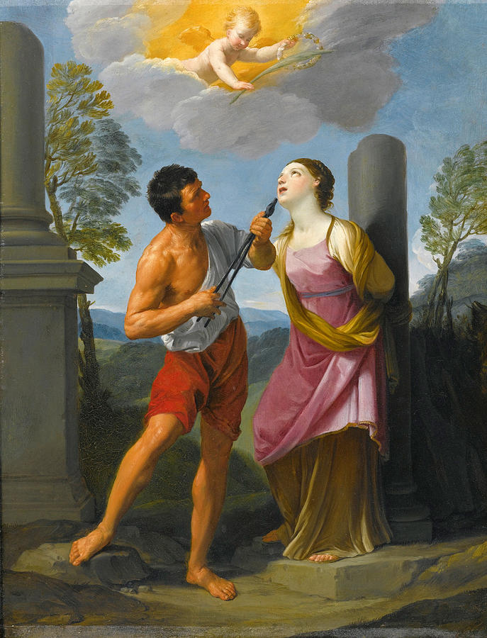 The Martyrdom of Saint Apollonia Painting by Guido Reni