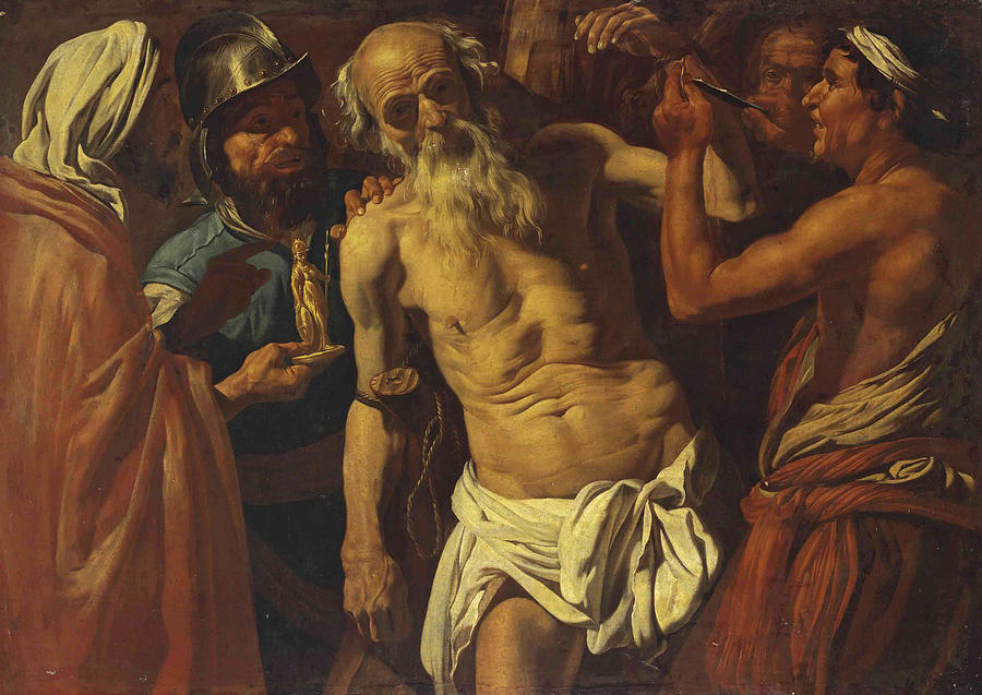 The Martyrdom of Saint Bartholomew Painting by Matthias Stom