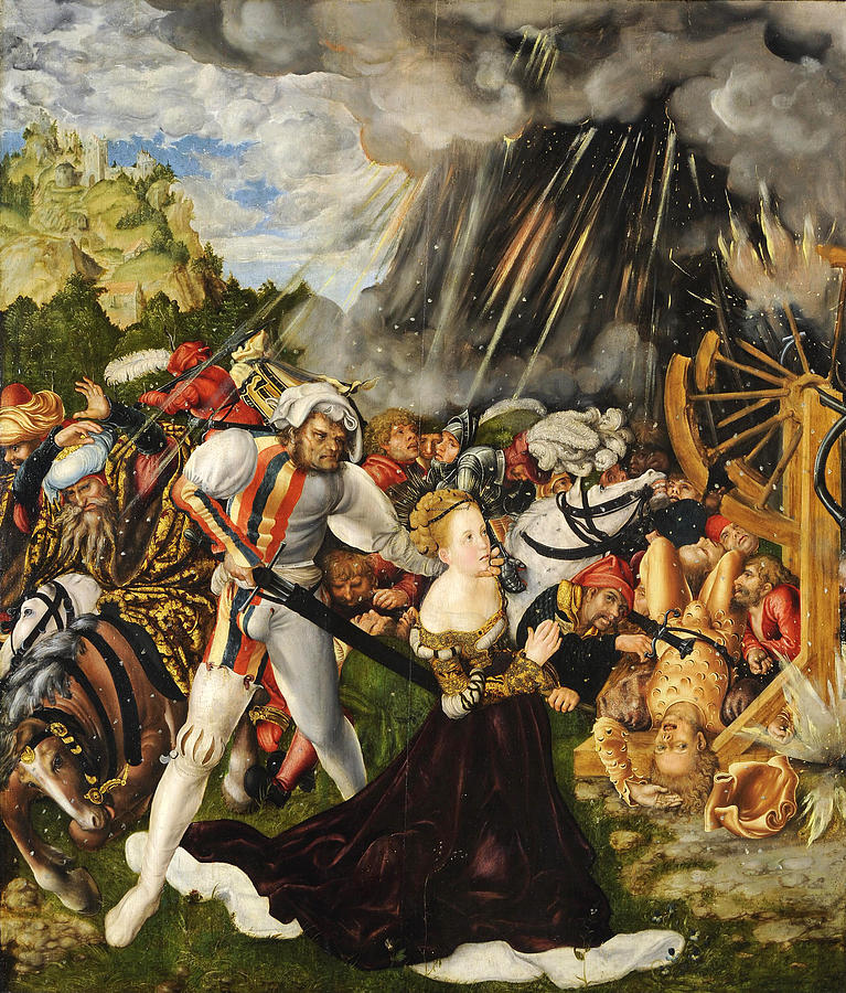 The Martyrdom of Saint Catherine Painting by Lucas Cranach the Elder